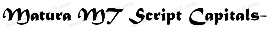 Matura MT Script Capitals字体转换